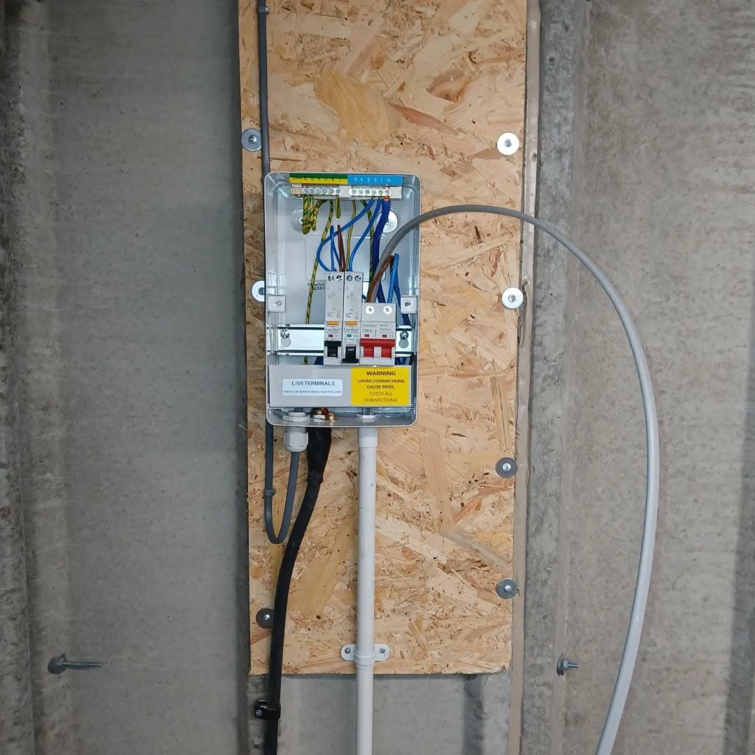 Garage Consumer Unit and Lighting